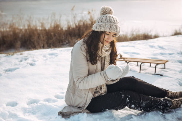 istock Winter Woman Having Fun Outdoors 1188485533