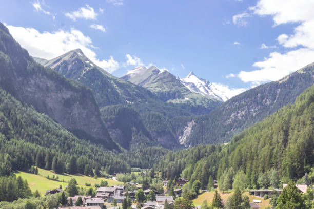 istock Alpine village with mountain view 1188485996