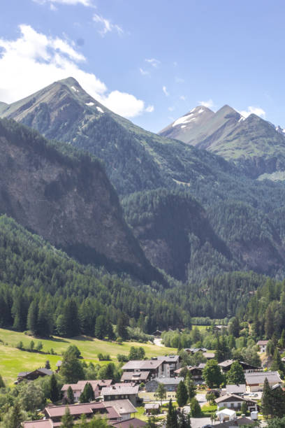 istock Alpine village with mountain view 1188486095