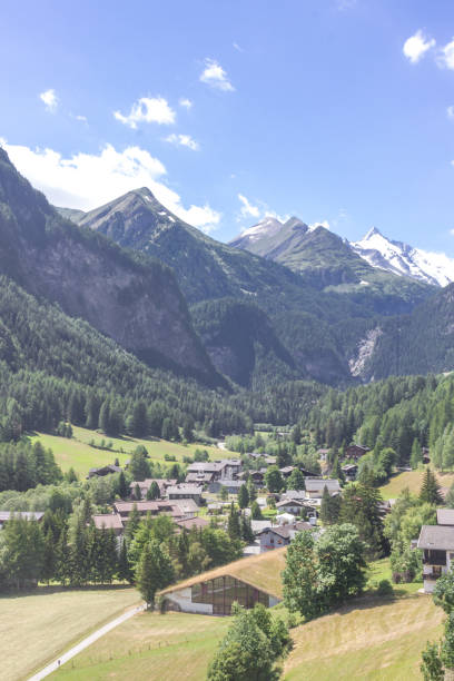 istock Alpine village with mountain view 1188486293