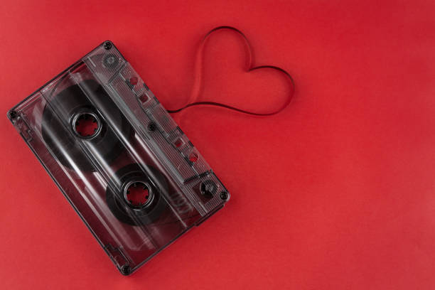 music cassette stock photo
