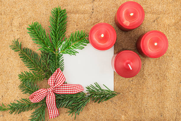 istock Blank card with red advent candles:Third Advent Sunday 1188487276