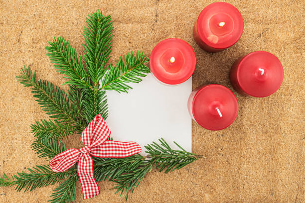 istock Blank card with red advent candles: Second Advent Sunday 1188487338