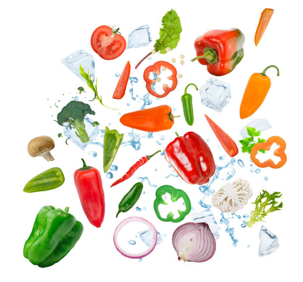 istock Colorful fresh vegetables on white background 1188497224