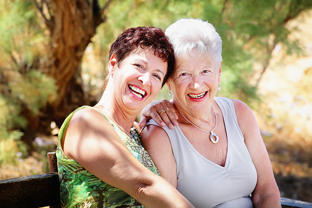 istock Beautiful senior mother and daughter 118849944