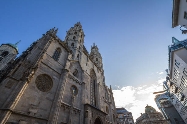 istock Panorama of Stephansplatz square in Vienna, Austria, with the Domkirche St Stephan cathedral. This square is the historic center of Wien, and a major landmark of the Austrian capital. 1188505158