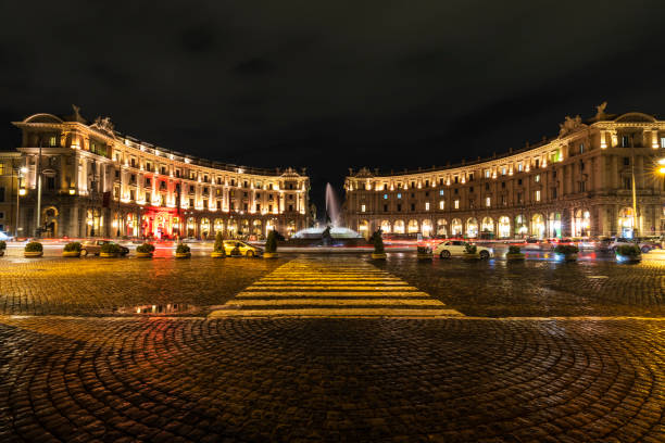 istock Piazza della Repubblica is a semi-circular piazza in Rome Italy. 1188506848