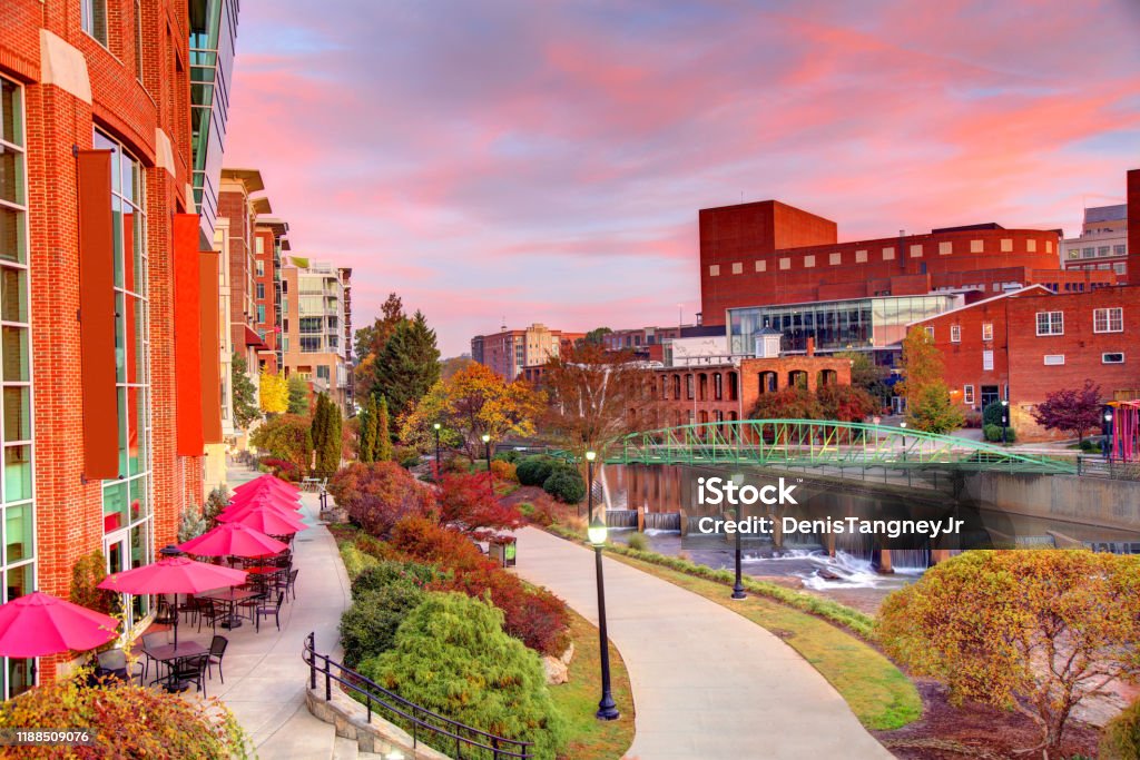 Greenville, South Carolina Waterfront Greenville is a city in and the seat of Greenville County, South Carolina, United States Greenville - South Carolina Stock Photo