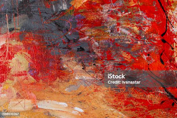 Fine Art Abstract Painting Background Stock Photo - Download Image Now - Abstract, Oil Painting, Expressionism