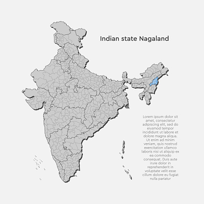 Bản Đồ Quốc Gia Ấn Độ Và Mẫu Nhà Nước Nagaland Hình minh họa Sẵn có - Tải xuống Hình ảnh Ngay bây giờ - Andhra Pradesh, Arunachal Pradesh, Assam - Ấn Độ - iStock