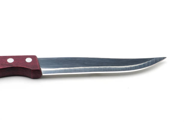 istock Knife with a wooden handle on a white background 1188510887