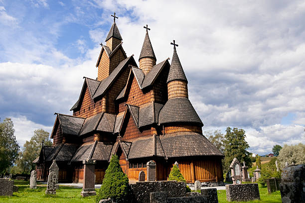 Stave Church in Norway  heddal stock pictures, royalty-free photos & images