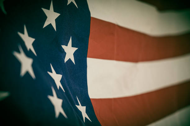 istock America flag waving with the wind for memorial day. 1188524432