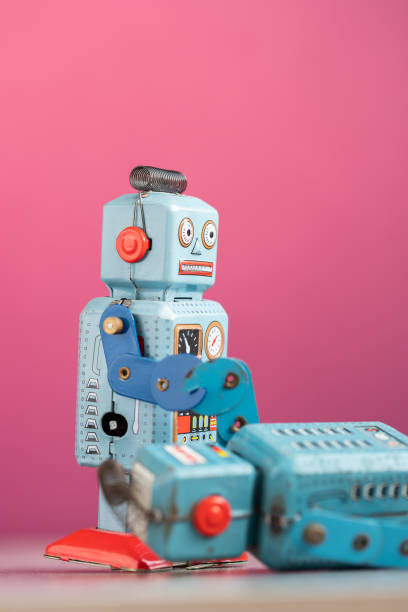 istock Vintage retro robot tin toy 1188524516