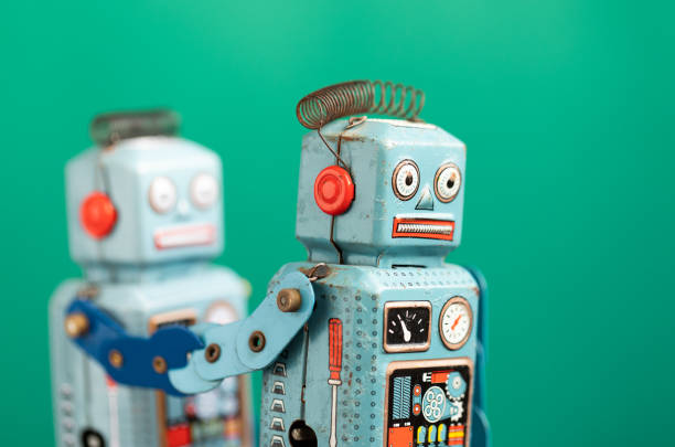 istock Vintage retro robot tin toy 1188524523