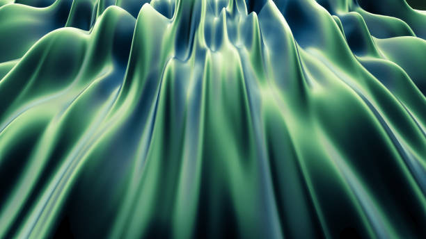 istock Luxury green drapery fabric background. 3d illustration, 3d rendering. 1188527879