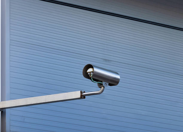istock Surveillance camera placed on metro station. 1188527900
