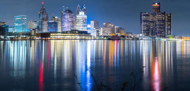 istock Detroit, Michigan - Panorama at Dusk 1188529959
