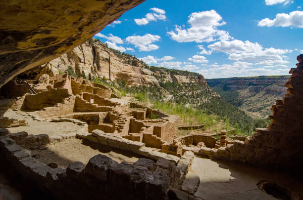 Mesa Verde NP - Wetherill Mesa - Long House View Into the Past stock photo