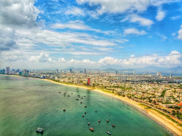 istock Da Nang city centre skyline aerial panoramic view. 1188531078