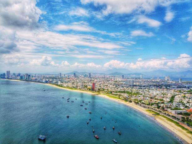 istock Da Nang city centre skyline aerial panoramic view. 1188531082
