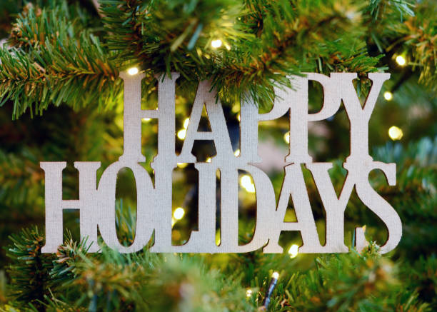 istock Happy Holidays Message in a Christmas Tree 1188532552