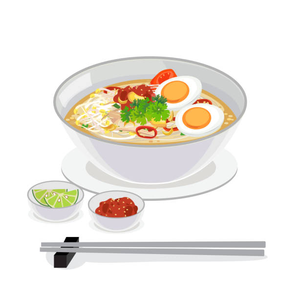 나 소토 - soup chicken soup chicken noodle soup food stock illustrations