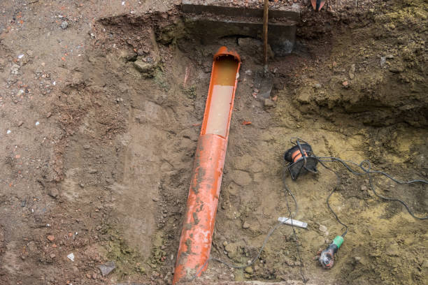 istock in the ground there is a plastic tube for shit 1188543103