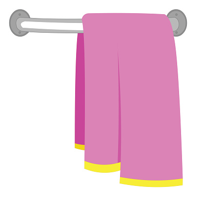 Towel With Rack Stock Illustration - Download Image Now - Art, Article,  Bathhouse - iStock