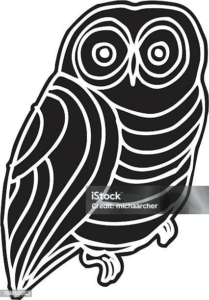 Chouette Noir Vecteurs libres de droits et plus d'images vectorielles de Chouette - Chouette, Fond blanc, Illustration