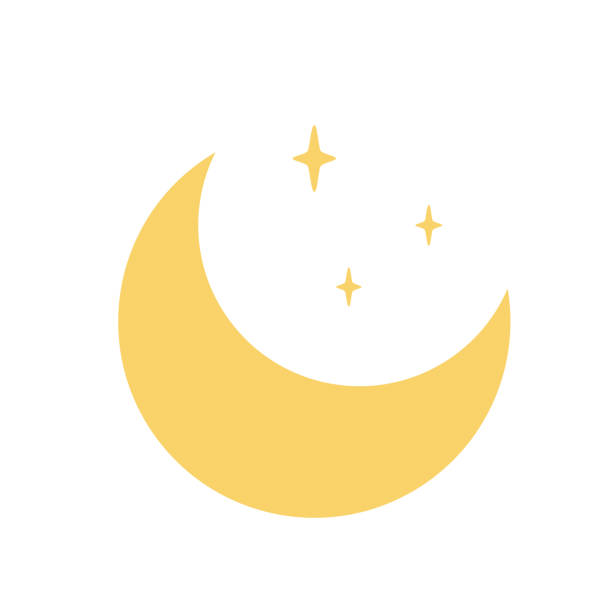 ilustrações de stock, clip art, desenhos animados e ícones de moon crescent star vector yellow symbol of islam flat icon for apps and websites weather element - jihad