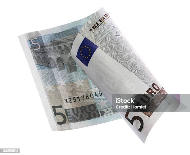 Five Euros Stock Photo - Download Image Now - Five Euro Banknote, Paper Currency, Blue