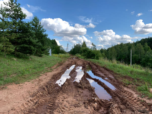 istock Dirty road after rain 1188555534