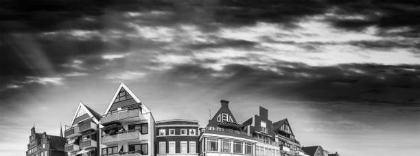 istock Sunset panoramic view of Travemunde buildings, Germany 1188560079