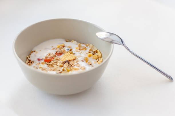 istock Muesli with yogurt in a bowl. Healthy breakfast concept. 1188561698