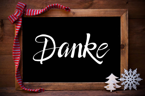 istock Chalkboard, Christmas Decoration, Tree, Danke Means Thank You 1188566270