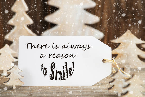 istock Christmas Tree, Label There Is Always A Reason To Smile, Snowflakes 1188567647