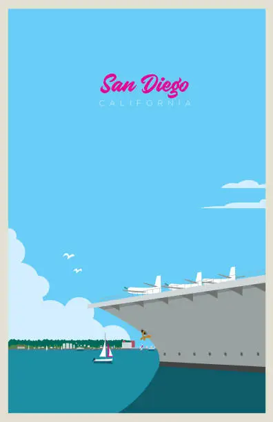Vector illustration of San Diego