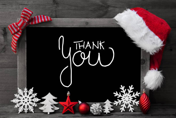 istock Chalkboard, Christmas Decoration, Ball, Tree, Calligraphy Thank You 1188572340