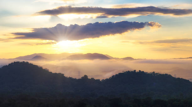 istock Aerial view, panoramic view of the morning scenery. 1188572582