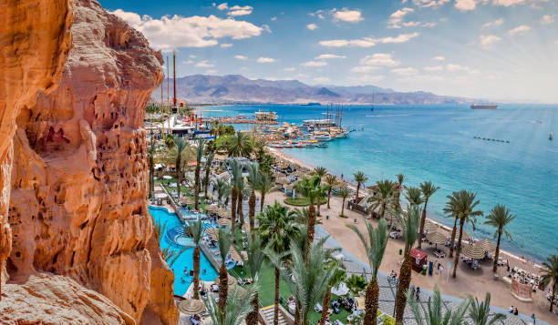 istock Central public beach of Eilat 1188576054