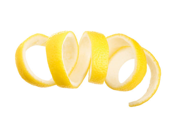 istock Lemon peel isolated on white background without a shadow. Healthy food 1188576217