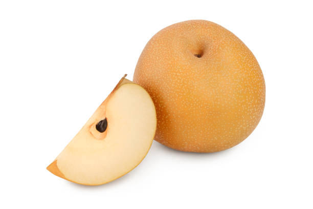 istock Fresh asian pear isolated on white background 1188576254