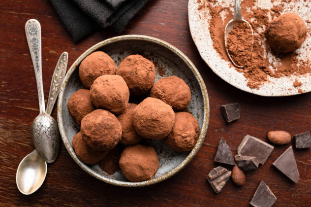 istock Homemade Dark Chocolate Truffles 1188577006