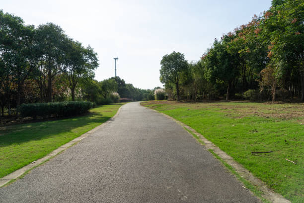istock Crooked road to distant suburbs in China 1188580411