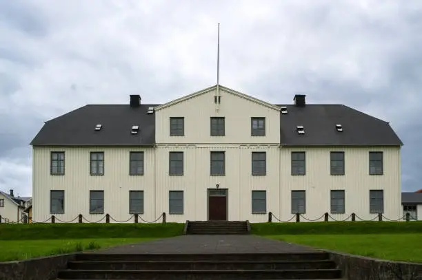 Photo of Hofdi House, built in 1909. in Reykjavík (Iceland) the location for the 1986 summit meeting of presidents Ronald Reagan and Mikhail Gorbatsjov