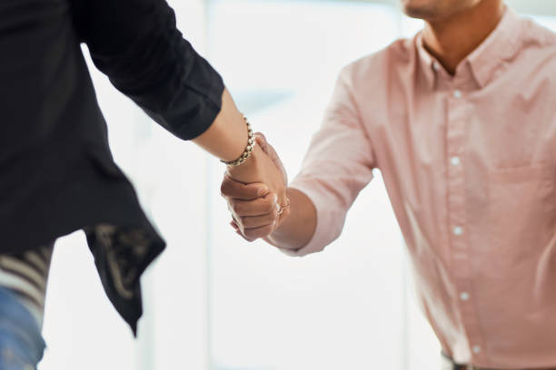istock What a pleasure to finally meet 1188583837