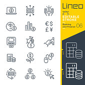 istock Lineo Editable Stroke - Banking and Finance line icons 1188595713