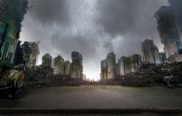 City Destroyed By War Stock Photo - Download Image Now - Apocalypse, City,  Demolished - iStock