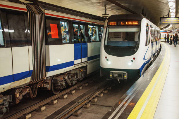 istock Subway trains at station 1188598870